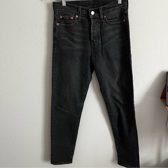 Levis jeans wedgie fit size 26 button fly soft black - Picture 5 of 8